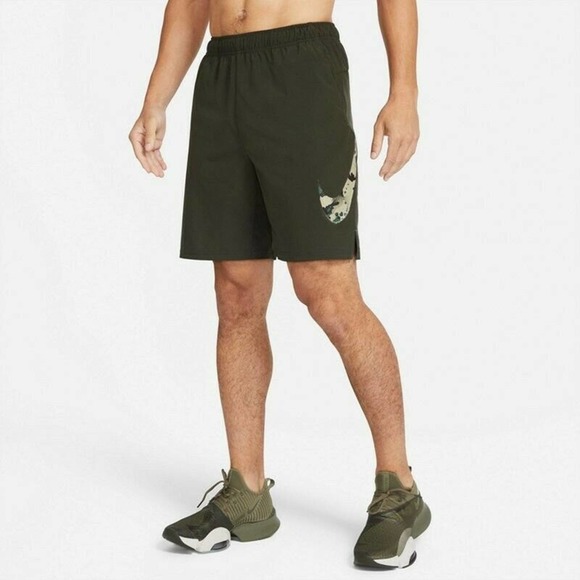 Nike Other - Nike Mens Flex Dri-fit Camo Logo-Print Training Shorts Sequoia Green